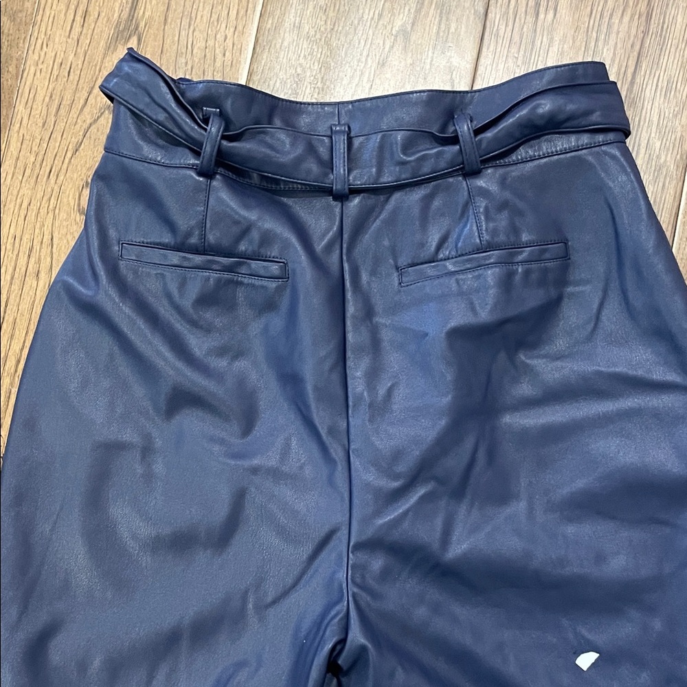 Peter Som x RTR Belted Faux Leather Pants in Blue, 6 - Picture 6 of 8